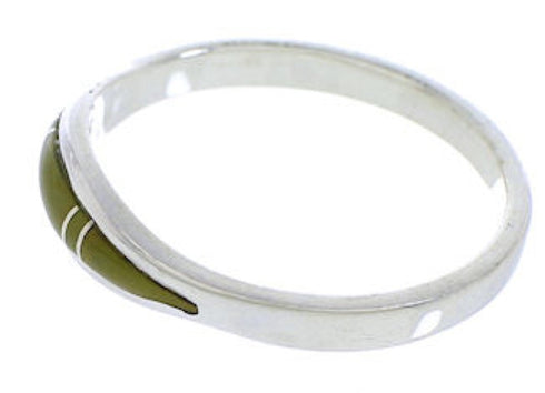 Southwestern Genuine Sterling Silver Turquoise Ring Size 8-3/4 ZX36610